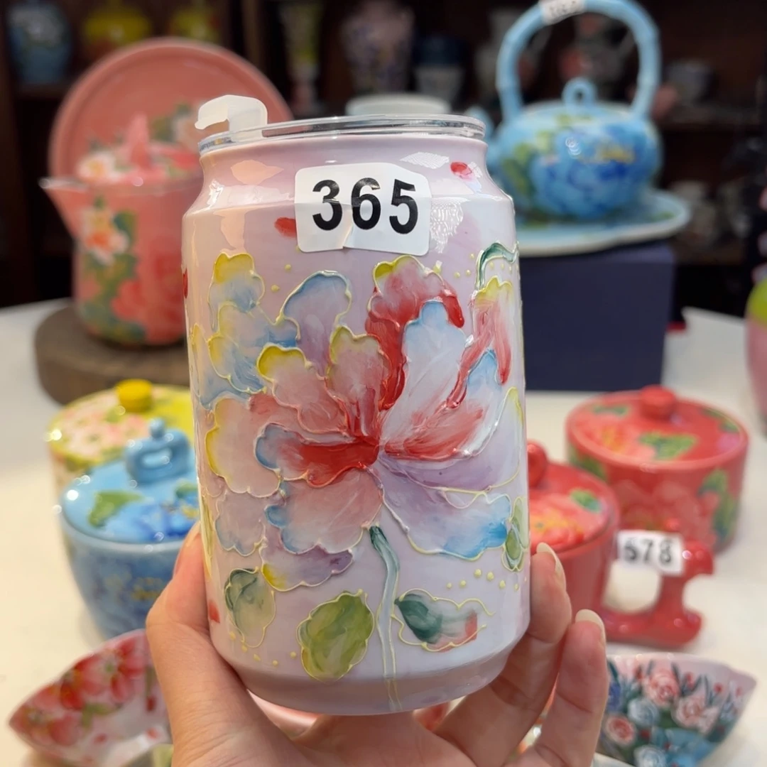 景德镇手绘高温釉下彩陶瓷茶具