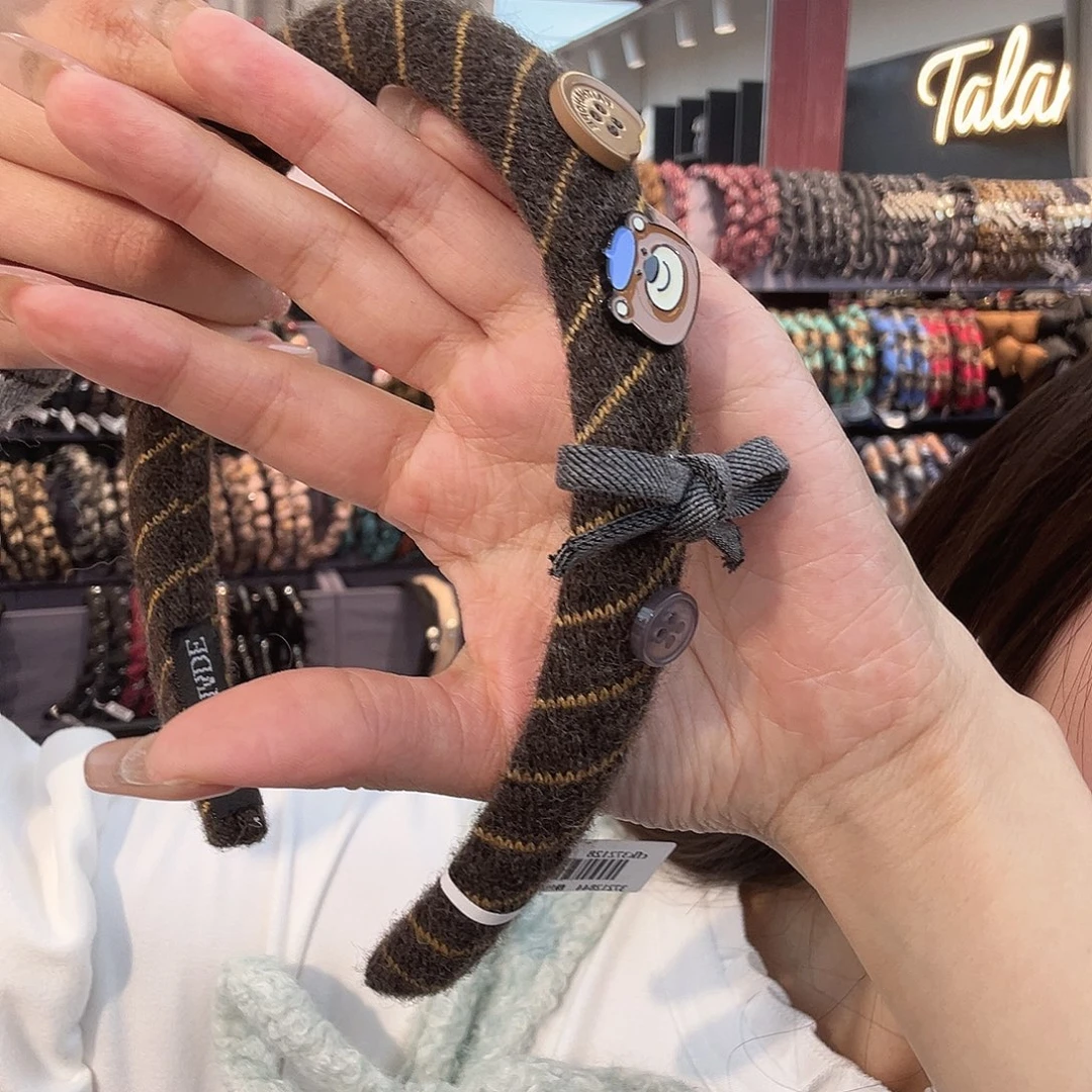 *****布艺铁合金棕色发箍