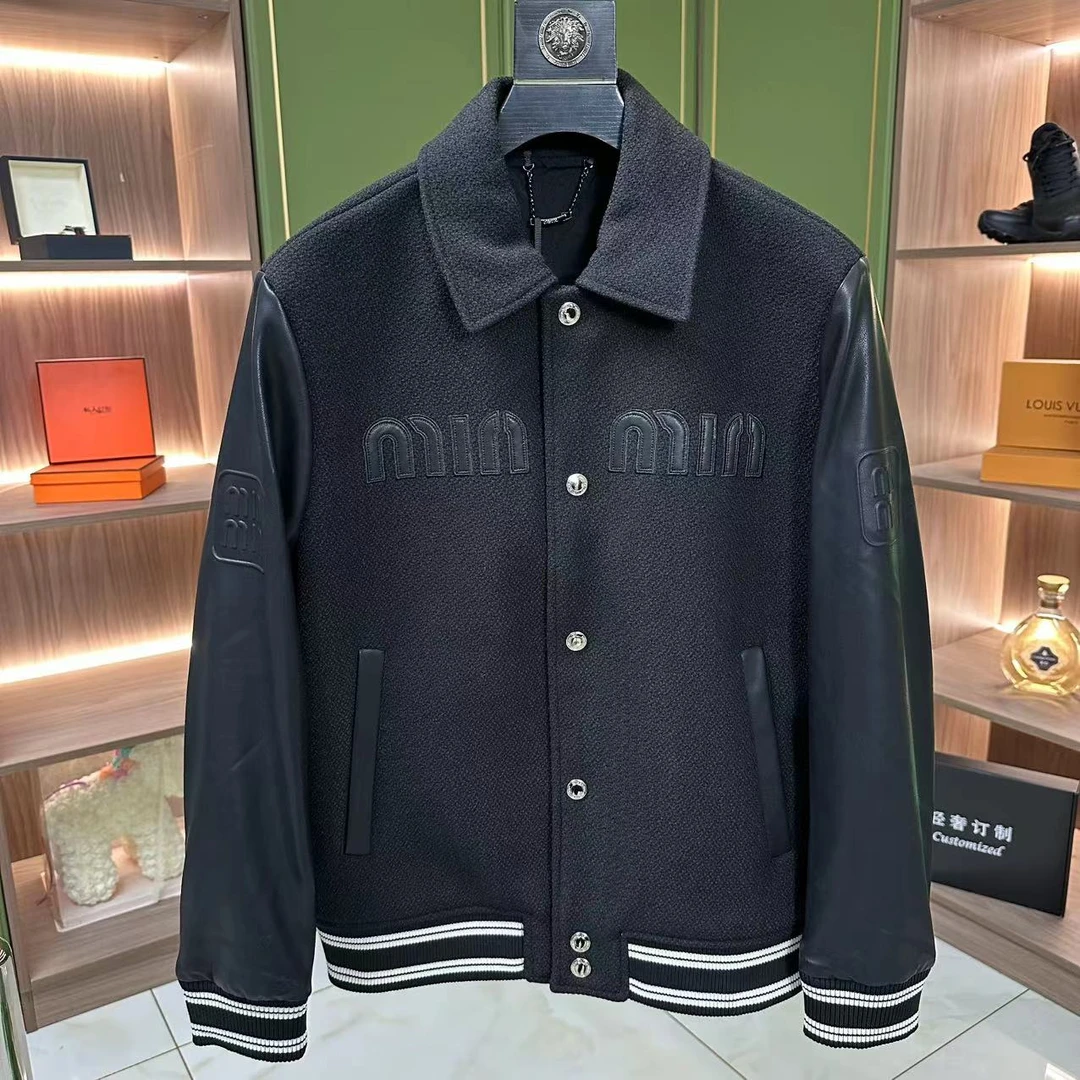 轻奢潮牌拼接加厚休闲时尚百搭款外套-8218