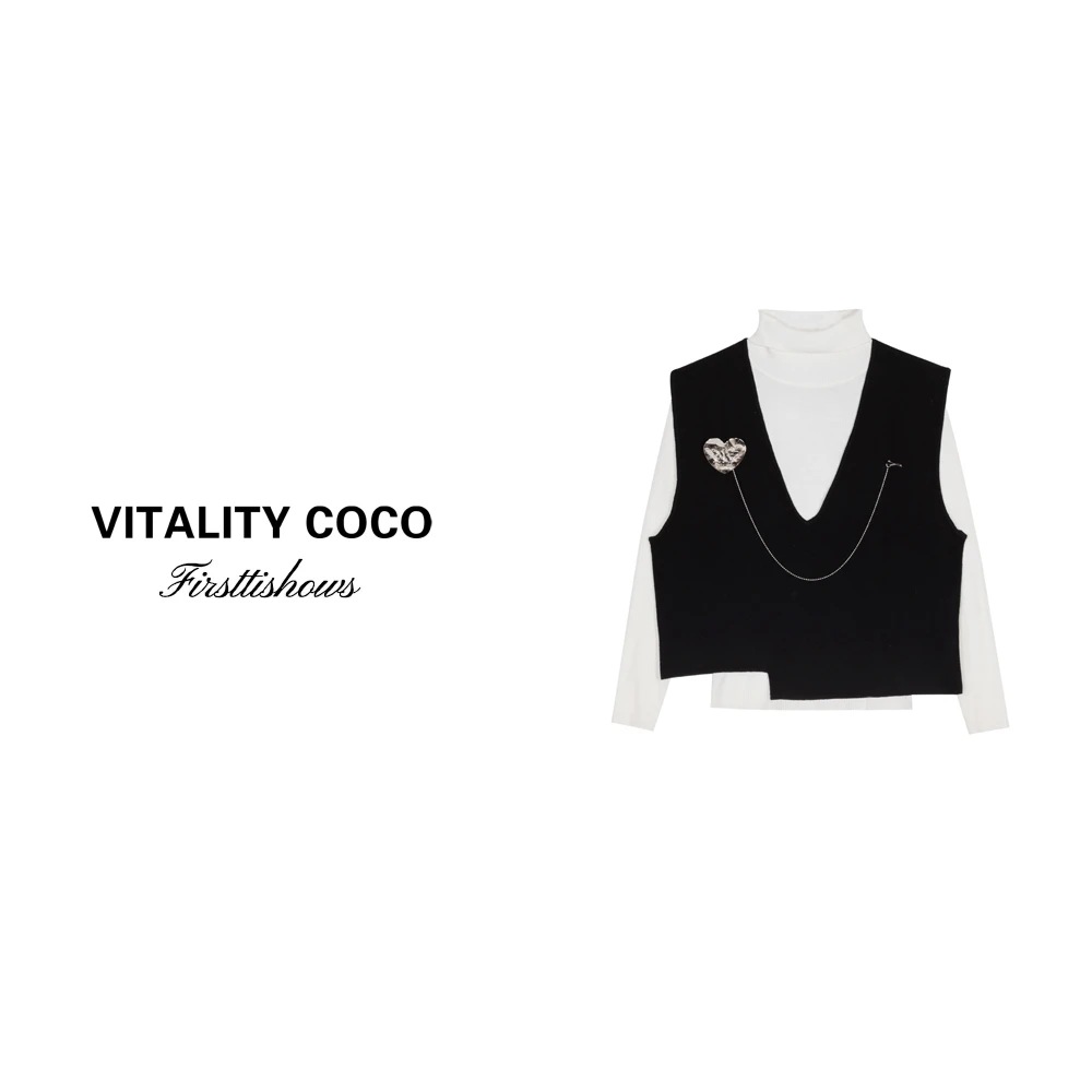 「VITALITY COCO」“新派叠穿”轻奢百搭时尚针织上衣-1011