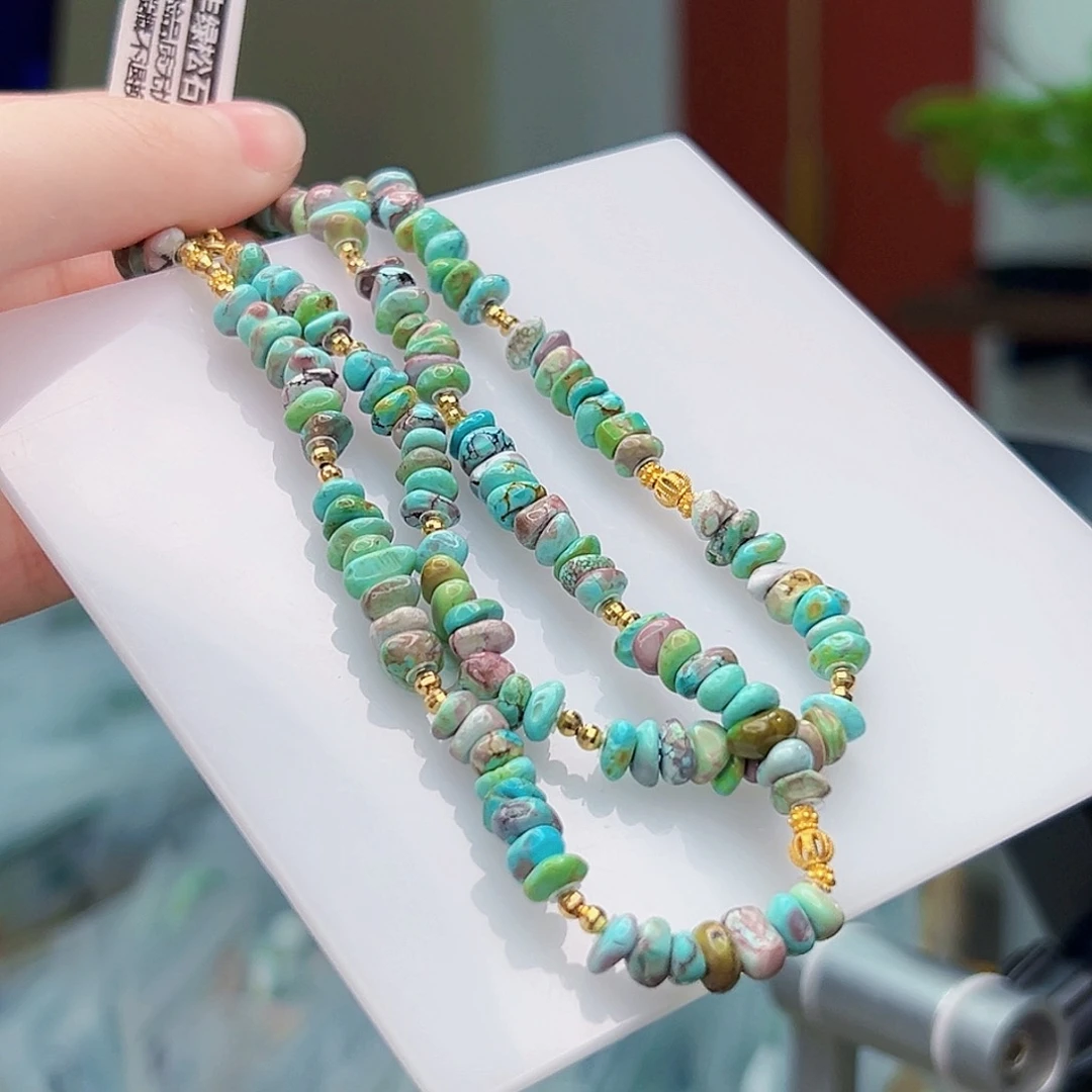 绿松石珠宝奇石18K金镶嵌