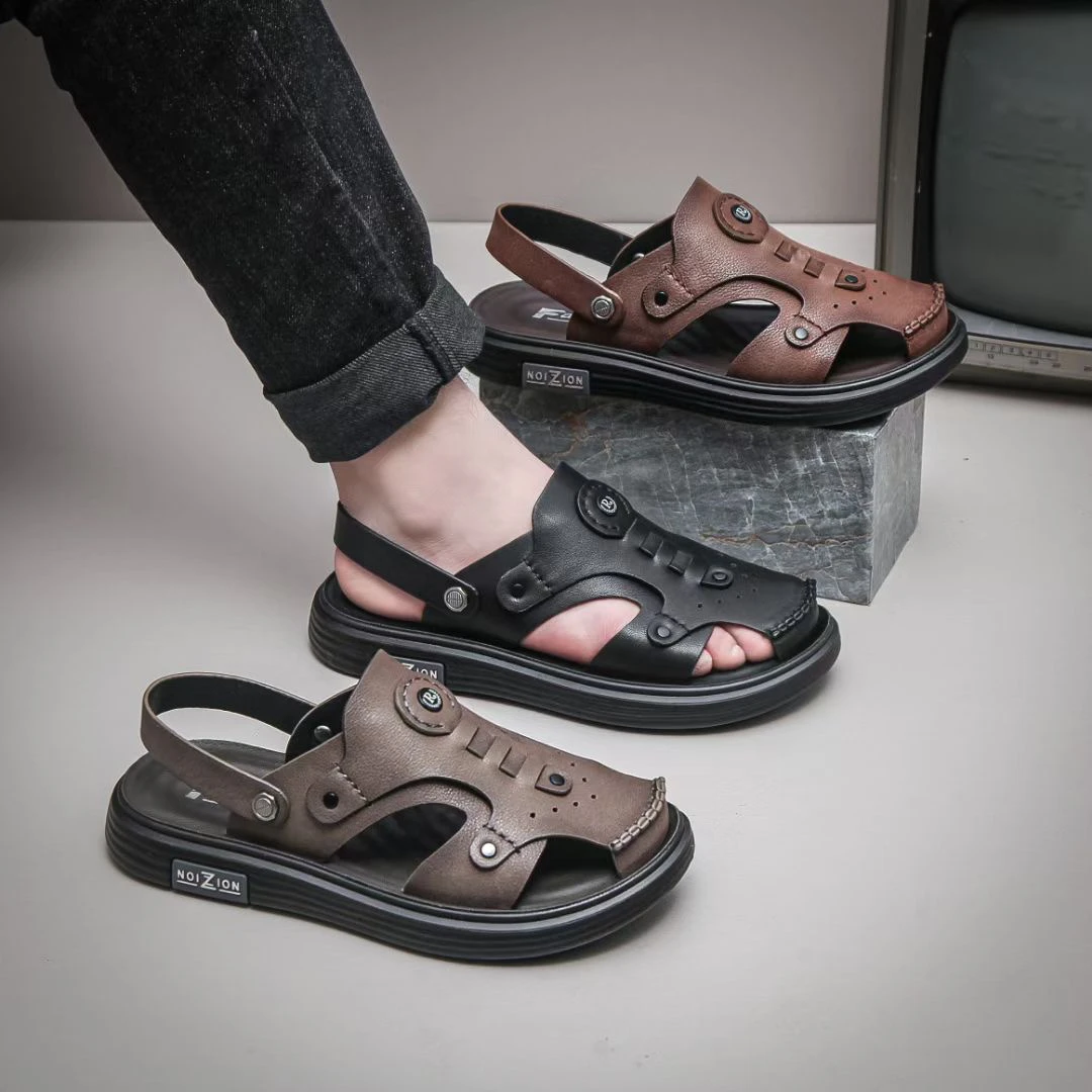 男士夏季外穿两用防滑包头凉拖开车运动户外沙滩鞋