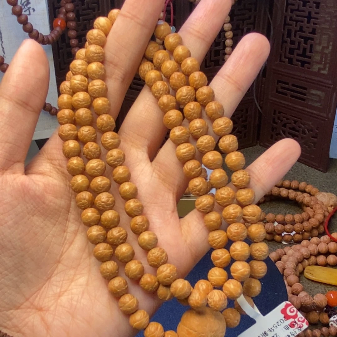 落***生凤眼菩提吊坠原皮大眼萌