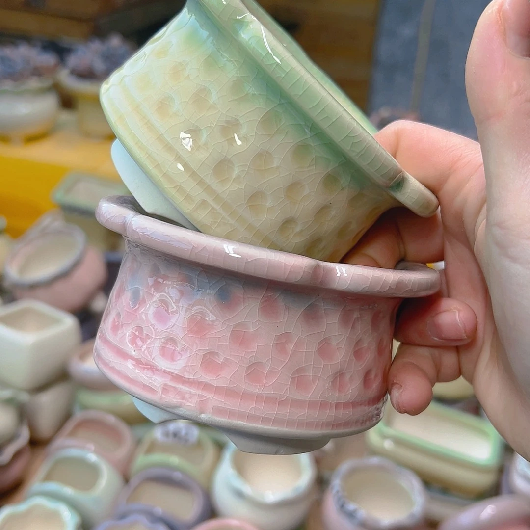 红陶陶瓷花盆当场满12包邮