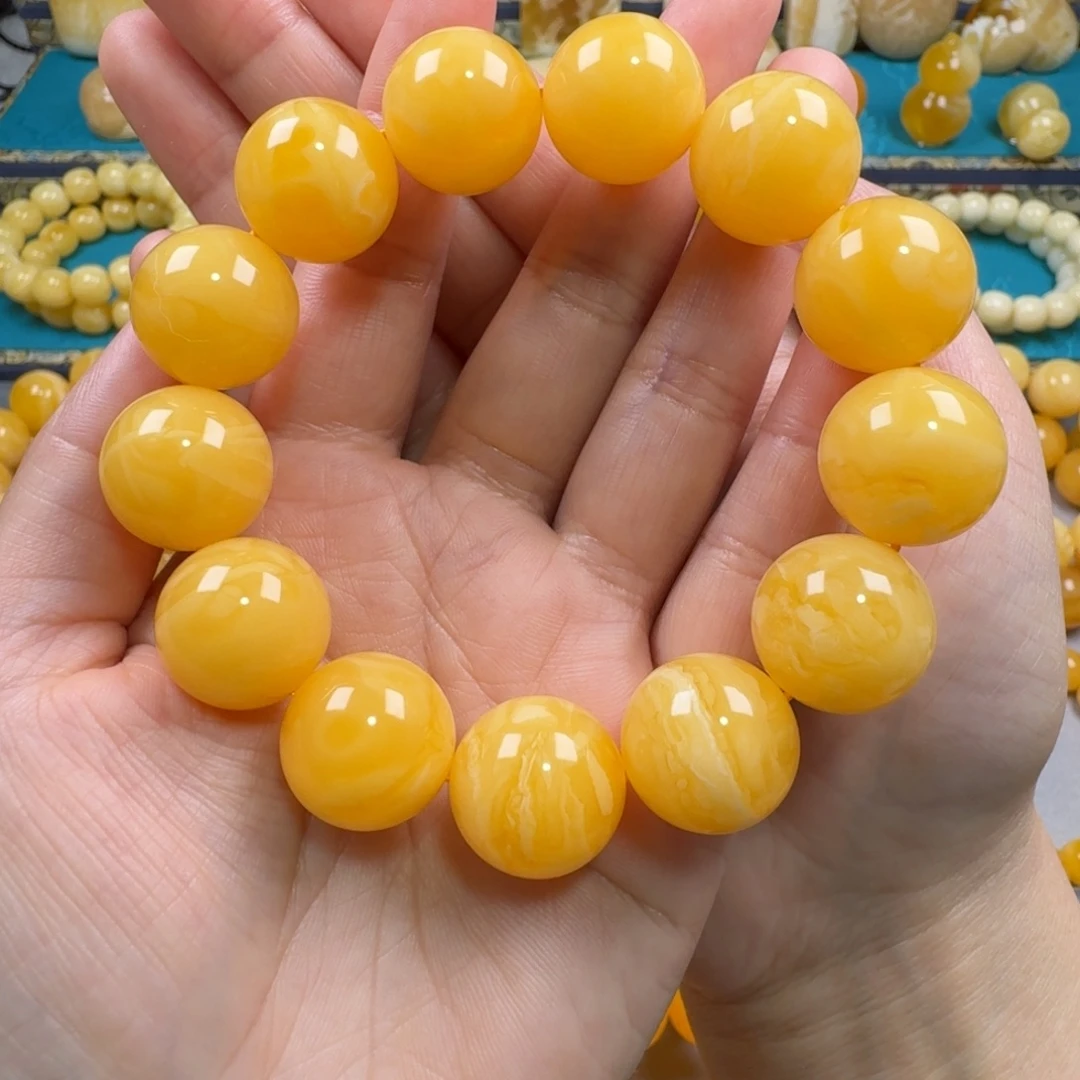 琥珀未镶嵌手链同料