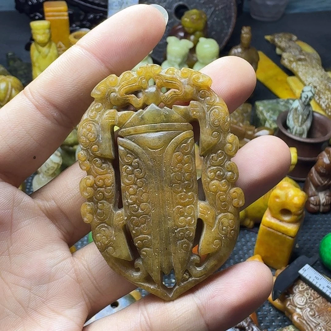 白玉菩提吊坠。。。