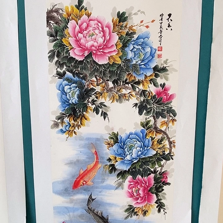 国画三尺手绘花鸟