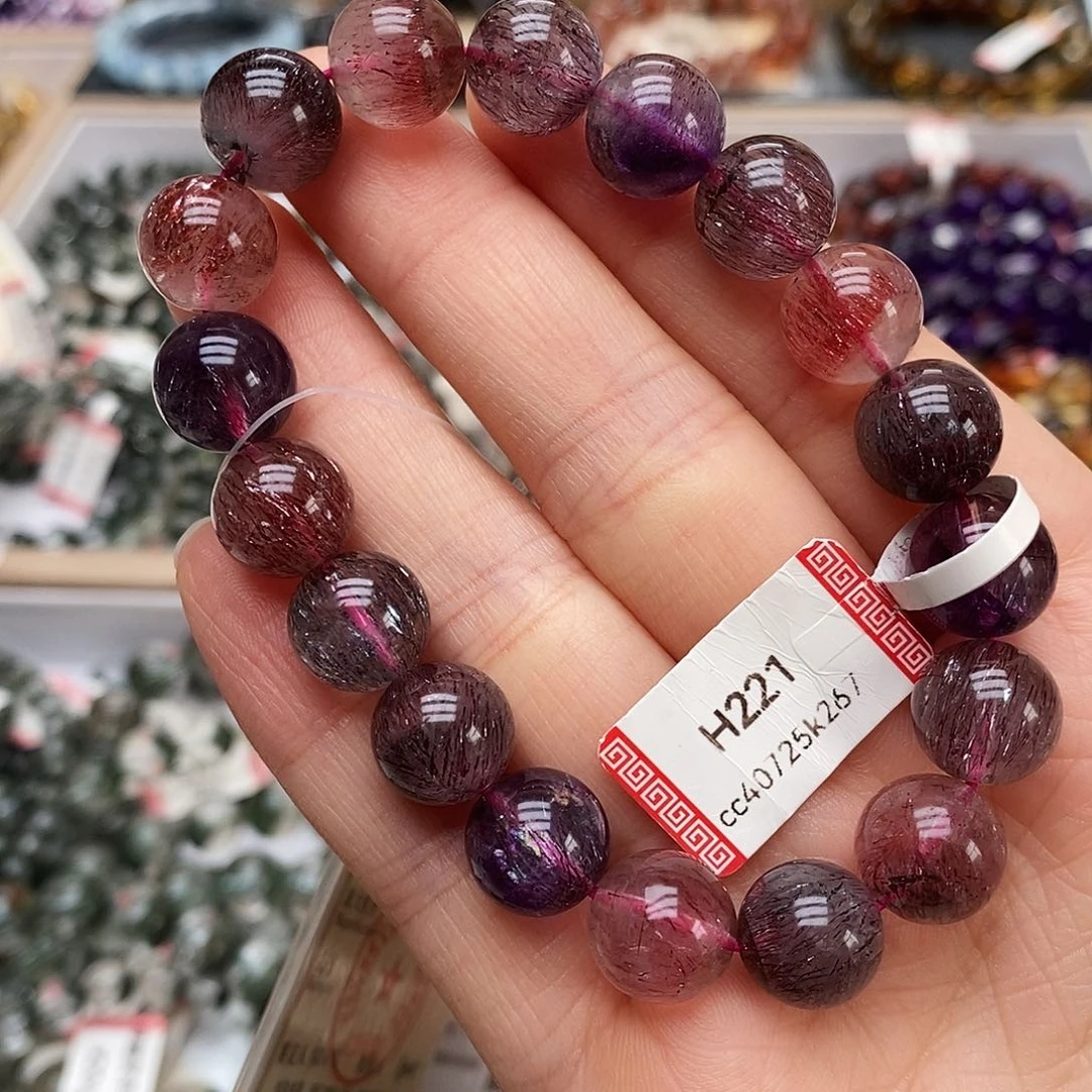 未镶嵌手链水晶H221 超七 11m+