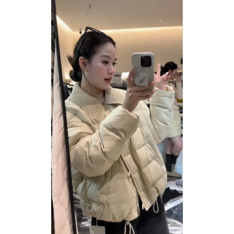 MARIE.COCO新款韩系翻领面包保暖棉服外套搭宽松休闲裤秋冬女套装