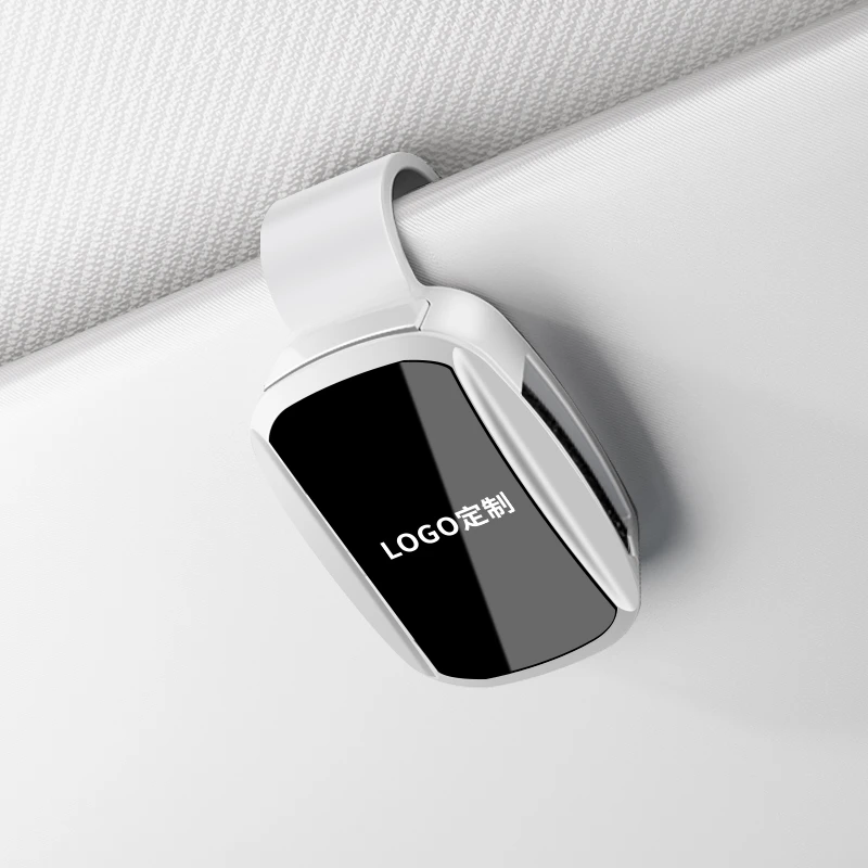 汽车眼镜夹车载眼镜架新款车内镭射镜面太阳镜架遮阳墨镜收纳好物