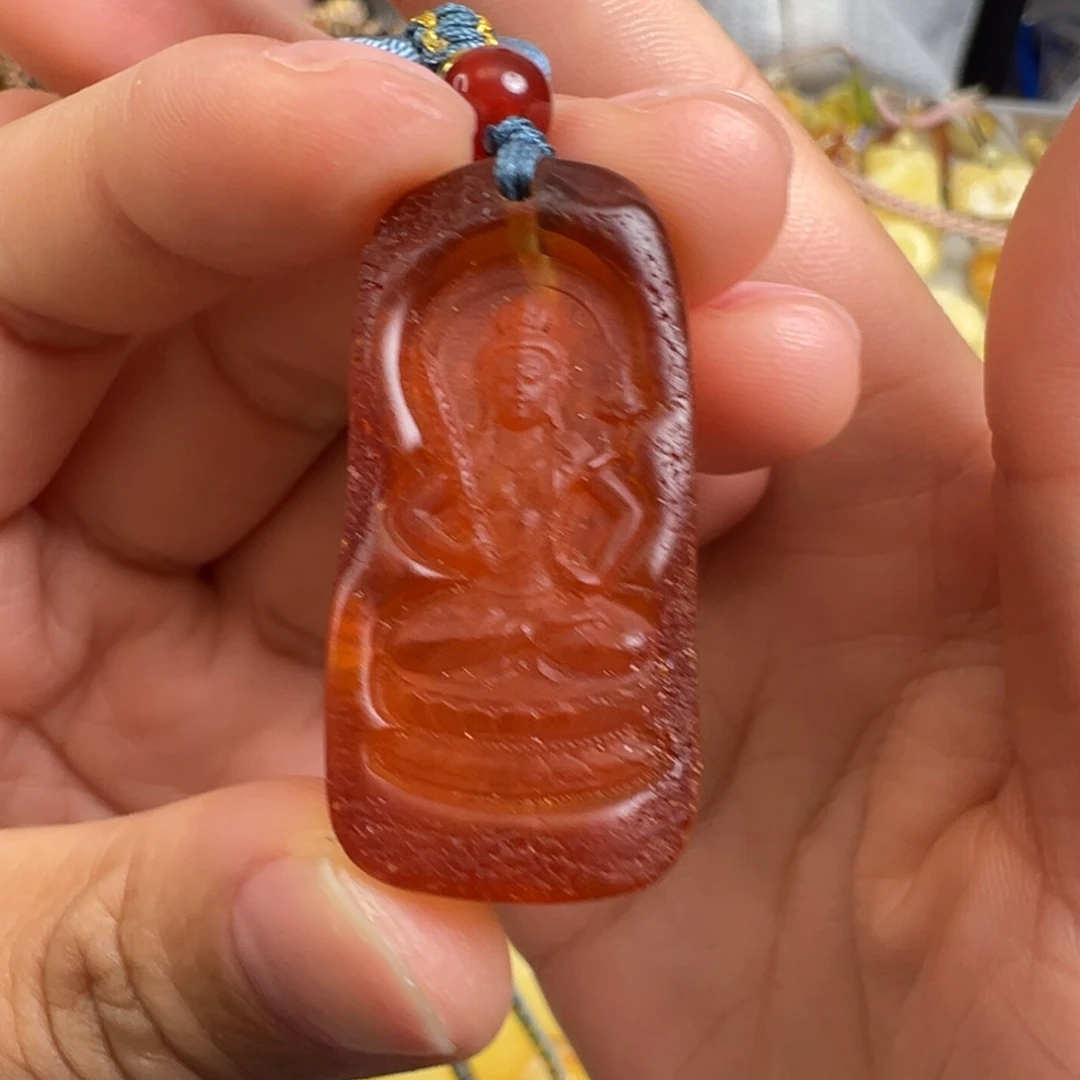 琥珀未镶嵌裸石牛虎