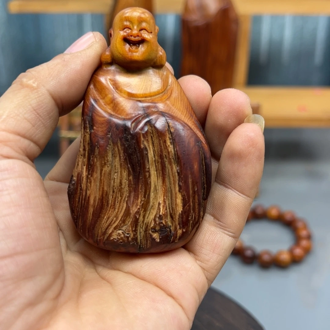 小***空木崖柏木摆件手把件