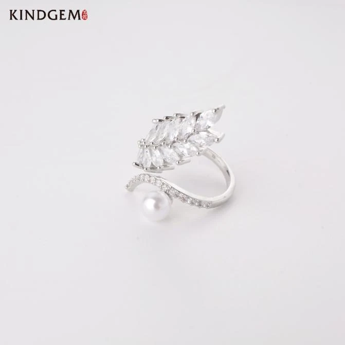 铜合金锆石戒指 轻奢冷淡风个性气质百搭开口戒指 AS56XAPC-25111