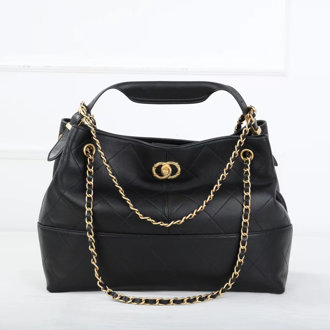 优优高定进口羊皮高级感大容量通勤单肩包手提包