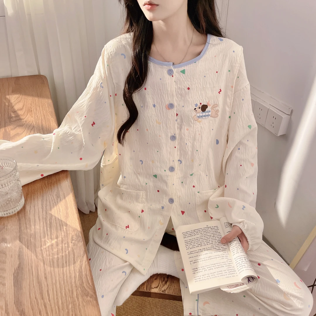 夏季薄款带胸垫云朵棉月子服产后孕期孕妇产妇哺乳睡衣透气