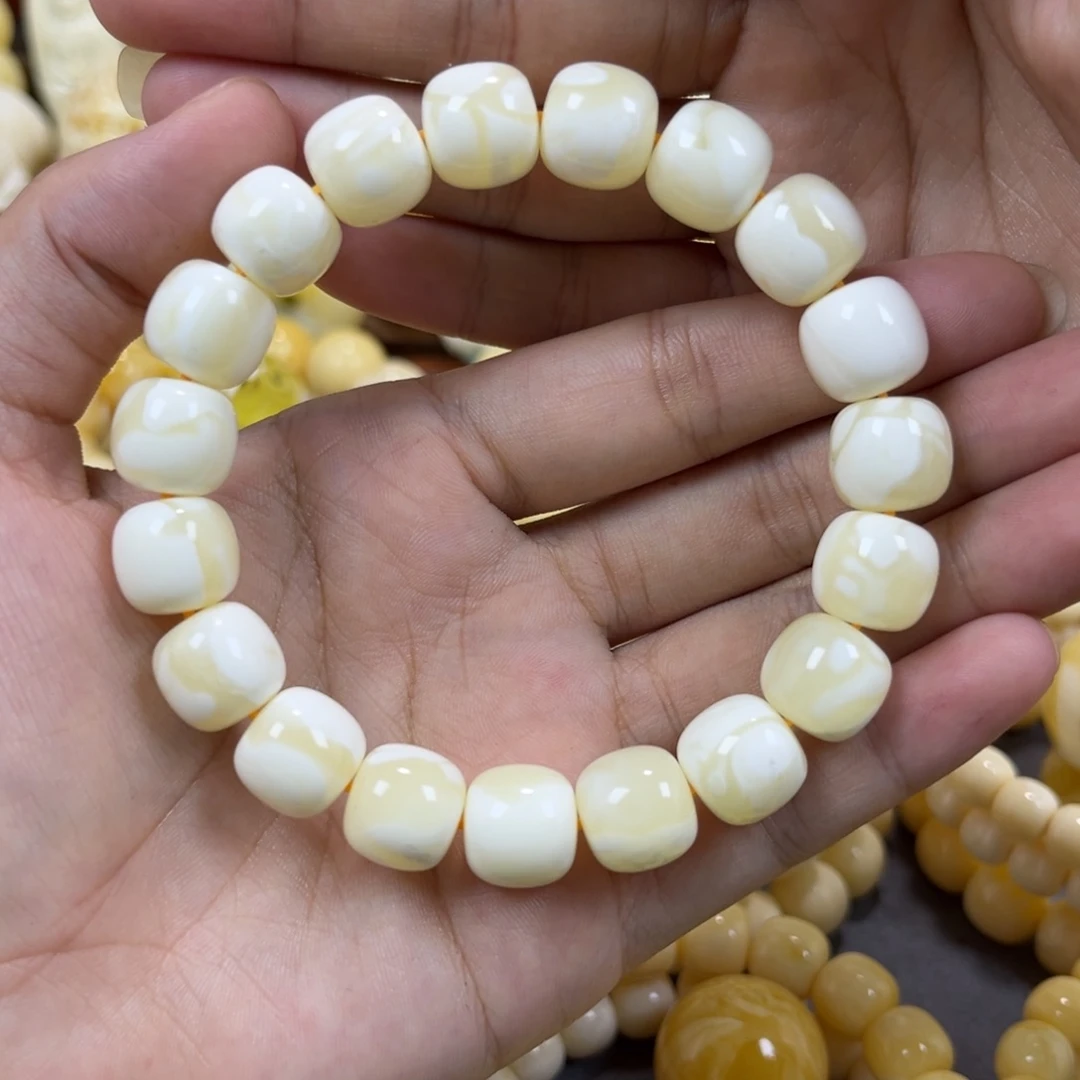 琥珀未镶嵌手串同料老邢手串12mm