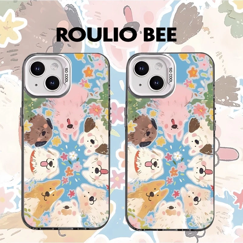 适用于苹果手机壳彩银imd硅胶软边华为荣耀oppo小米vivo新款防摔