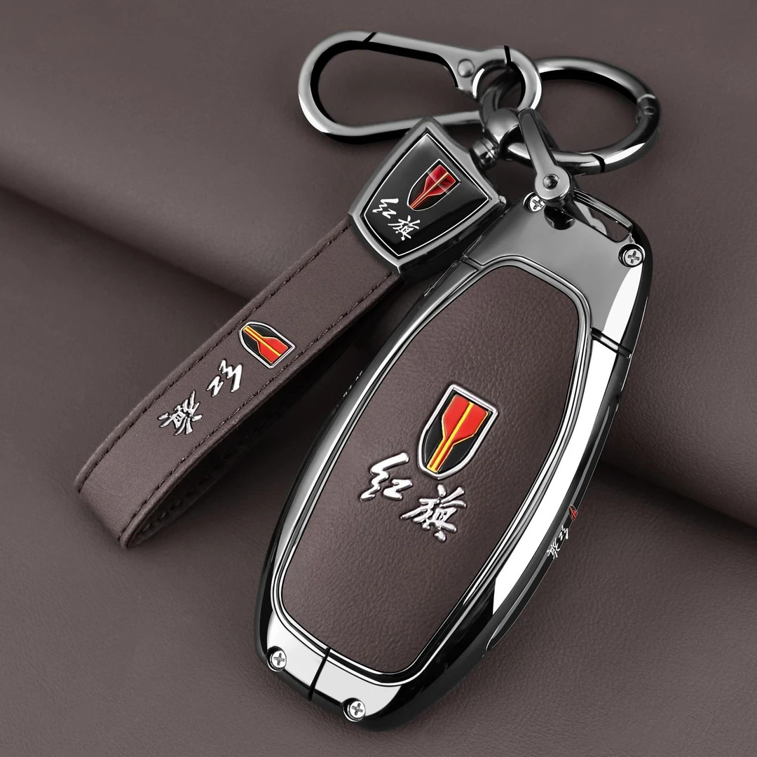 一汽红旗H5专用钥匙套23/24/2025新款红旗h5 2.T真皮汽车包壳扣男