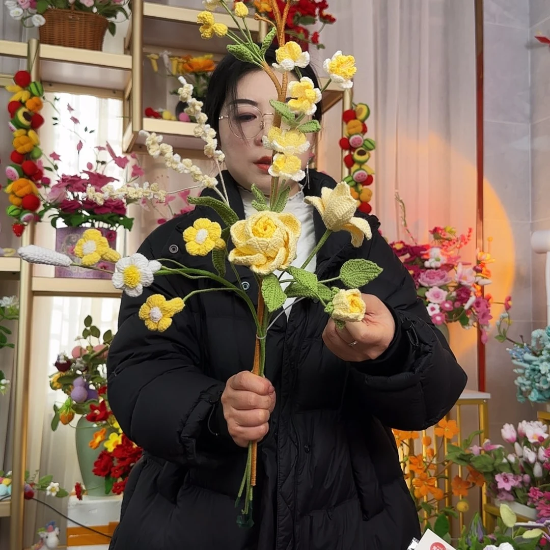 手工钩织设计花束