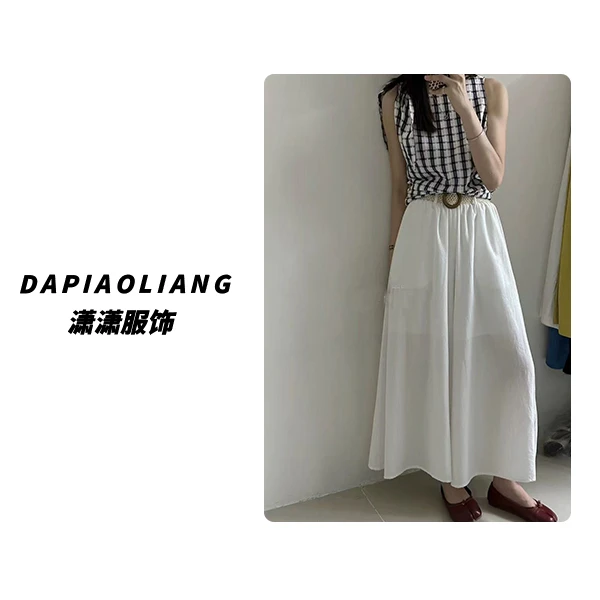 【潇潇精选】2025夏季新品简约时尚小众百搭半身裙3681