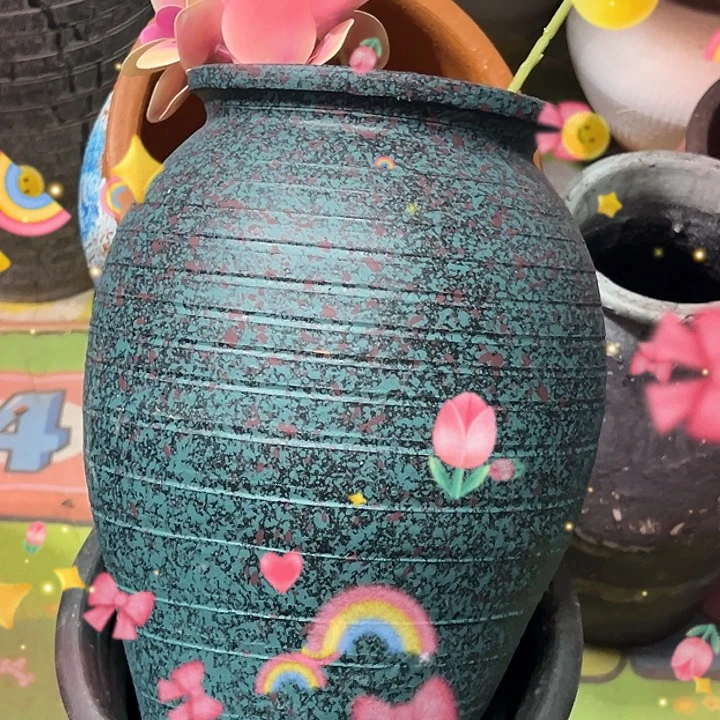 粗陶盆默认打孔高25口13