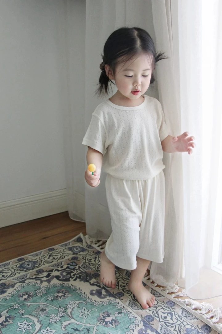 PetYaya～A类兰精莫代尔男女宝宝短袖套装儿童网眼透气无骨