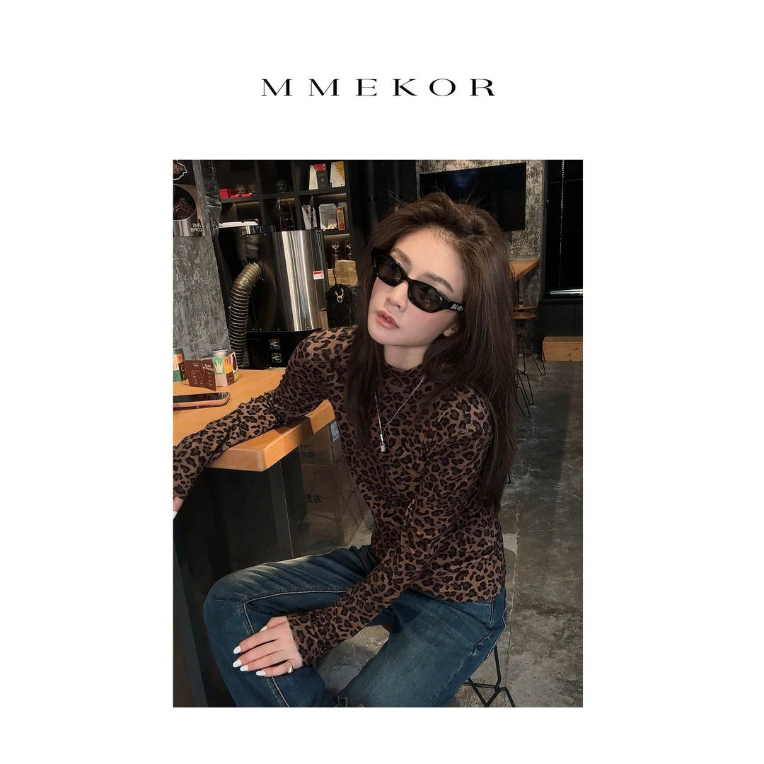 MMEKOR“美豹”T恤 2025新款秋款未来辣妹时髦长袖 30567