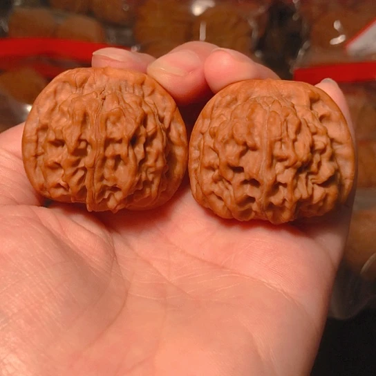 文玩核桃把件二爷帽40