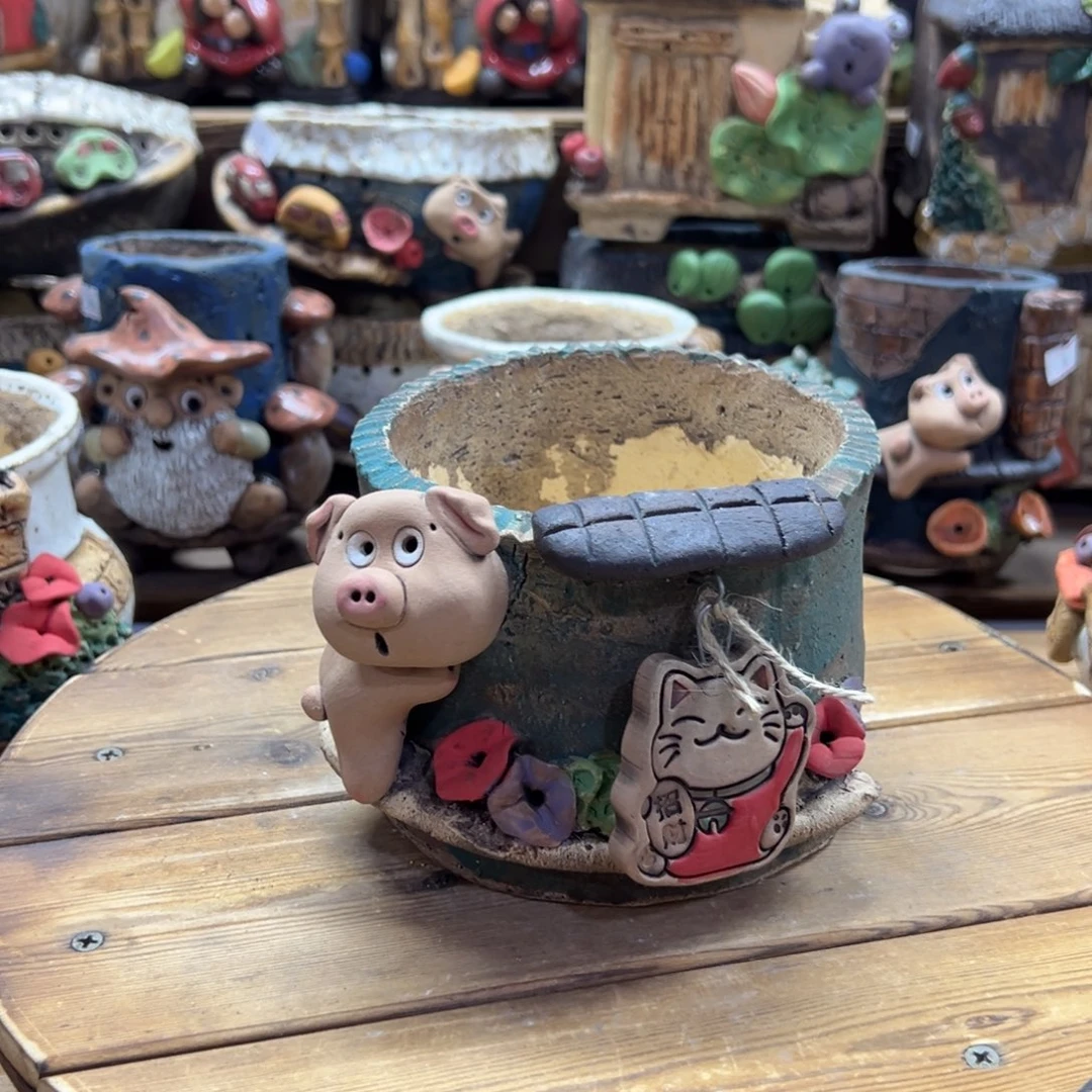 嘻哈多肉花盆百搭