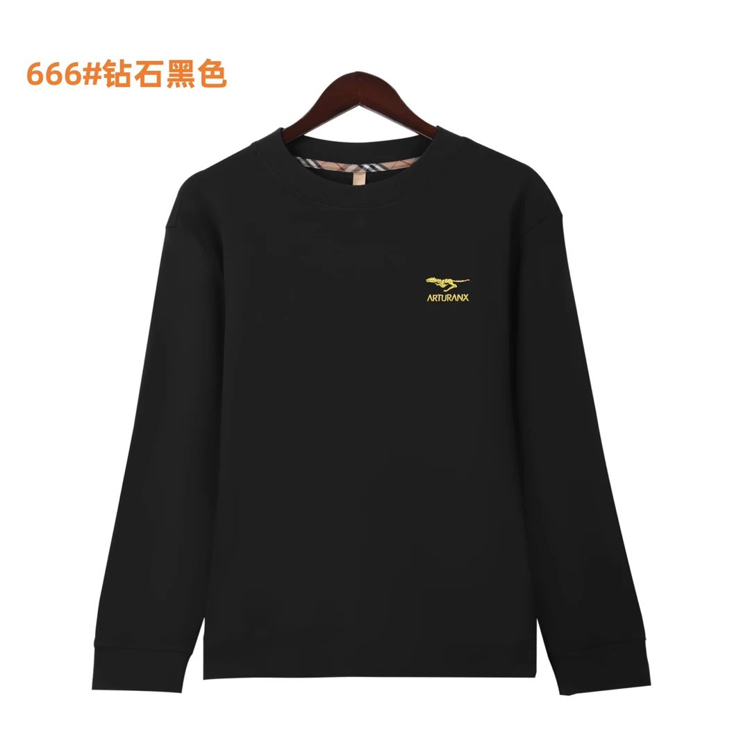 666极地户外男女打底衫套头黑色运动长袖刺绣