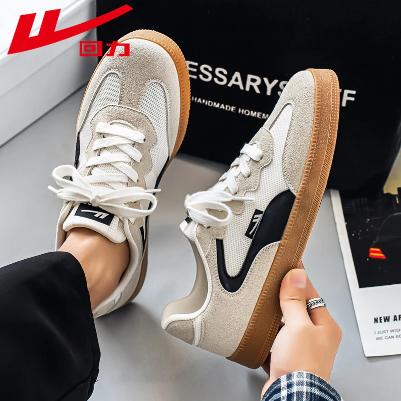 回力男鞋白色德训鞋男款2025新款夏季休闲板鞋情侣学生透气运动鞋