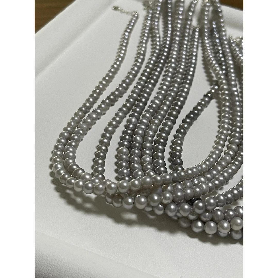 项链 RURI 气质百搭银灰色珠珠项链482/316