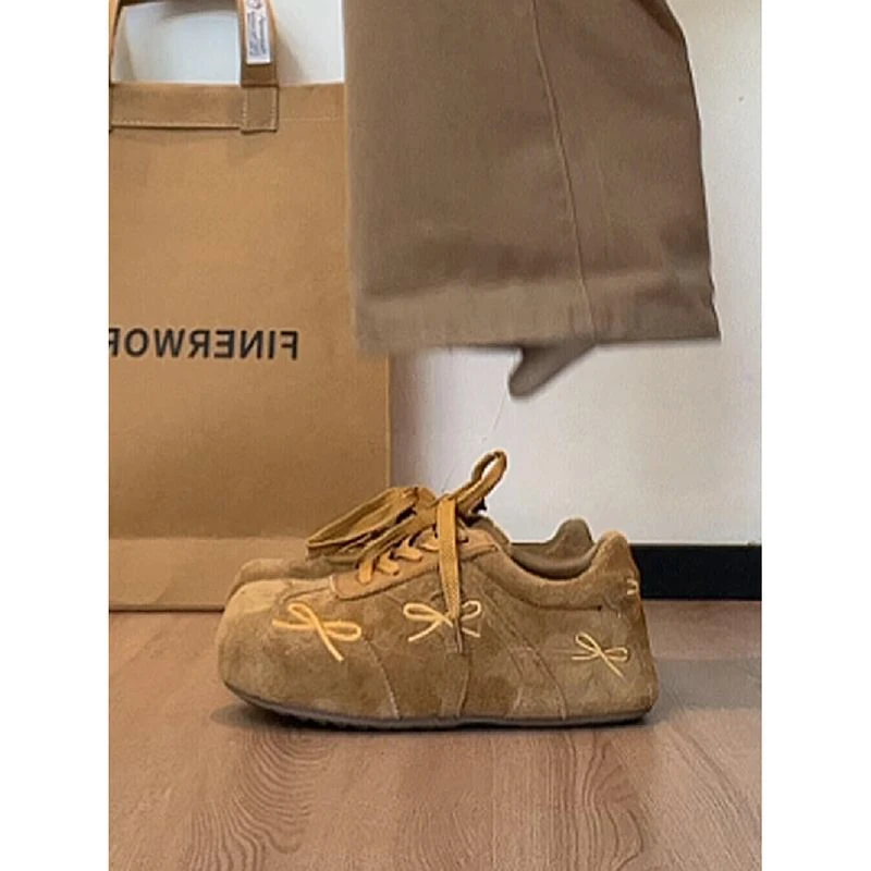 5CM内增高~软皮厚底勃肯德训鞋女秋冬加绒保暖阿甘鞋休闲运动板鞋