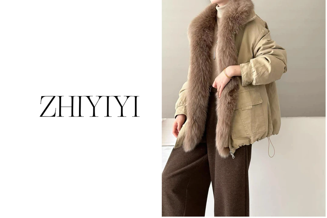 【ZHIYIYI】娟子推荐 256032款狐狸毛白鸭绒中长款派克服