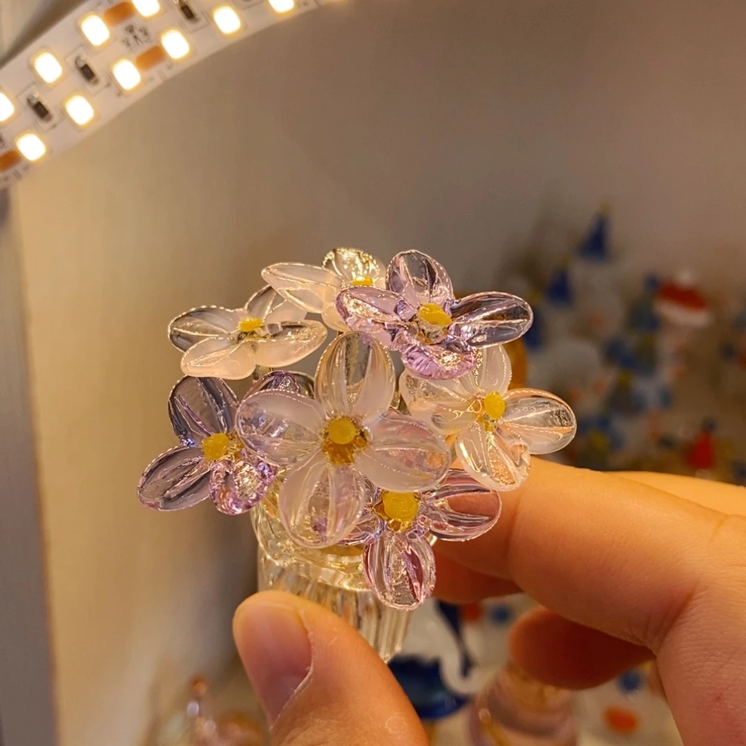 手工艺品琉璃粉紫色