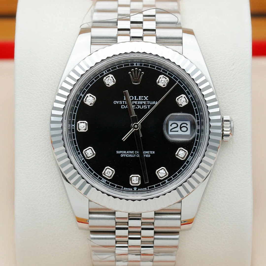 99新 Rolex/劳力士 日志126334原钻黑盘41mm自动机械18年全套
