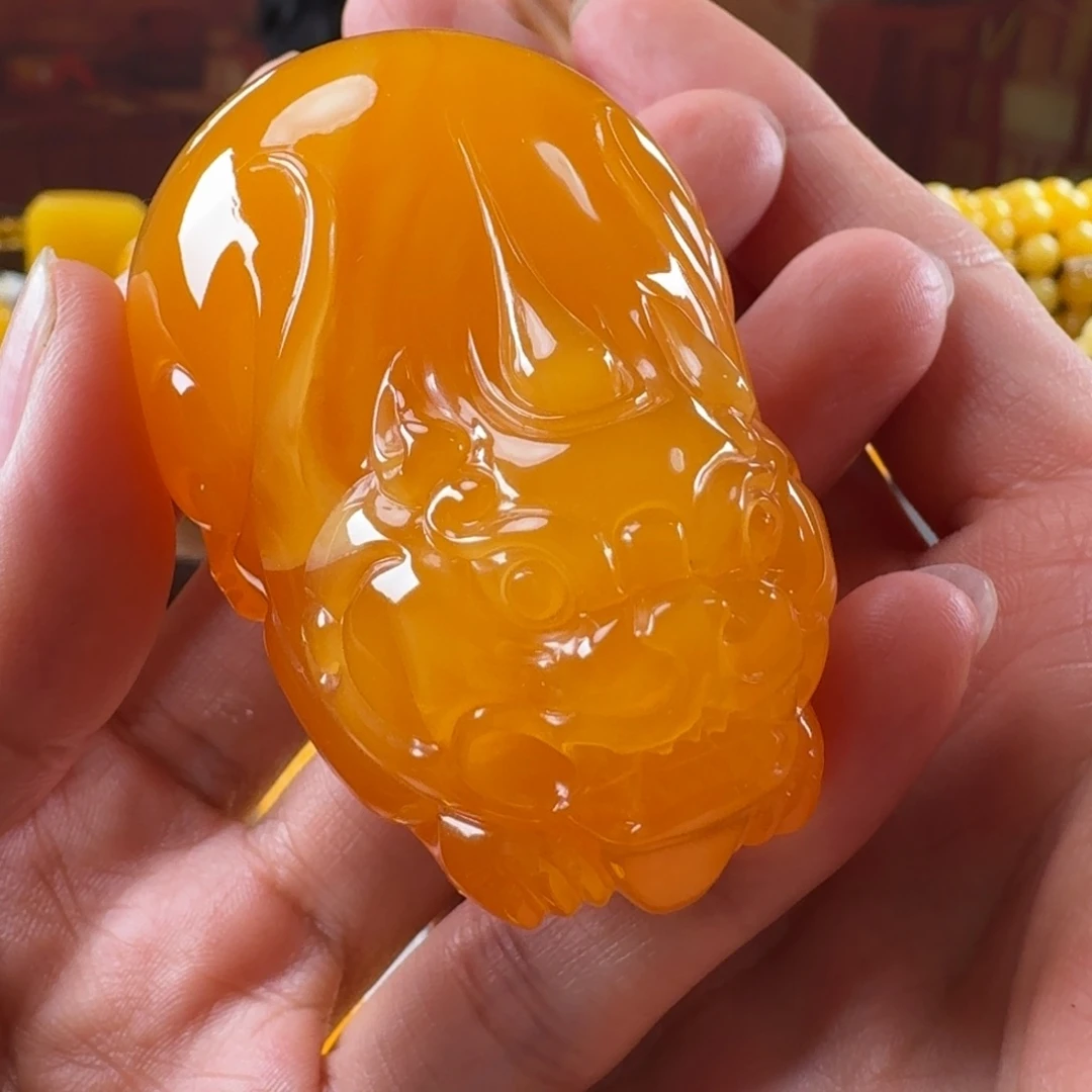 未镶嵌毛衣链蜜蜡