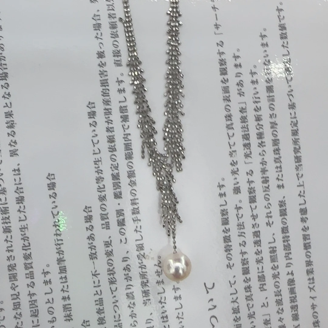 沫***夏颈饰银S925镶嵌淡水珍珠