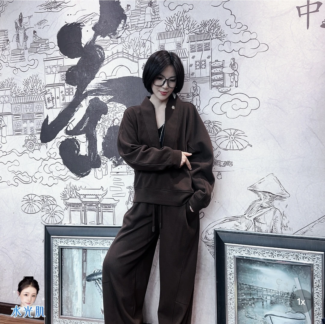 【中秋福丽套装】高级胸针设计欧韩气质休闲套装 996