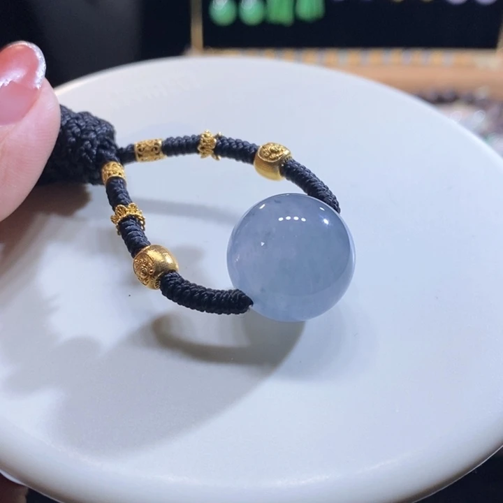 翡翠未镶嵌吊坠(不含链)翡翠高冰蓝紫珠