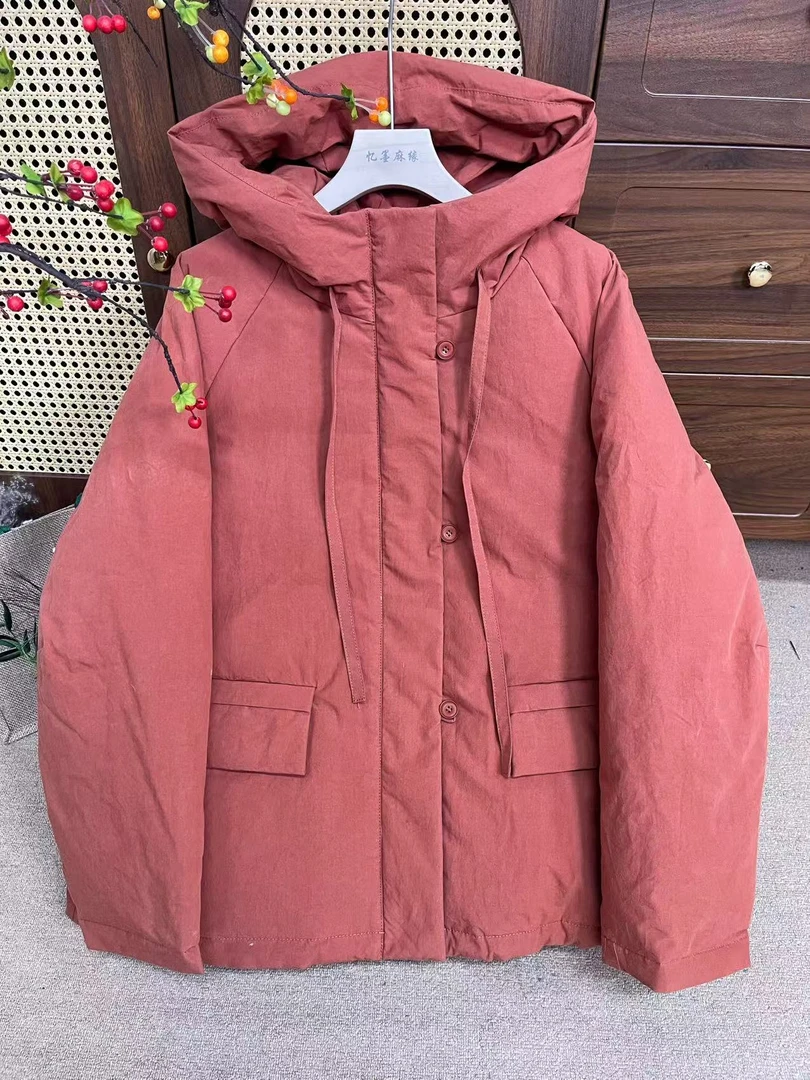 悦悦麻衣【瑞雪】2025冬季柔软宽松连帽新款户外羽绒服54601