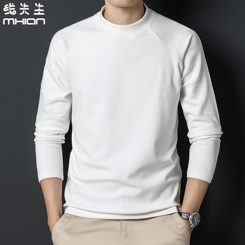 【甄选阳离子绒面料】【不起静电 不起球】亲肤舒适纯色百搭男士长袖
