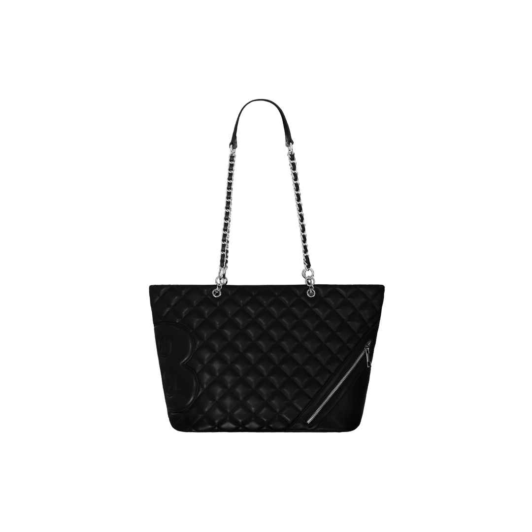 2801 上班得体下班Party 大容量朋克菜篮子菱格纹托特包PunkTote