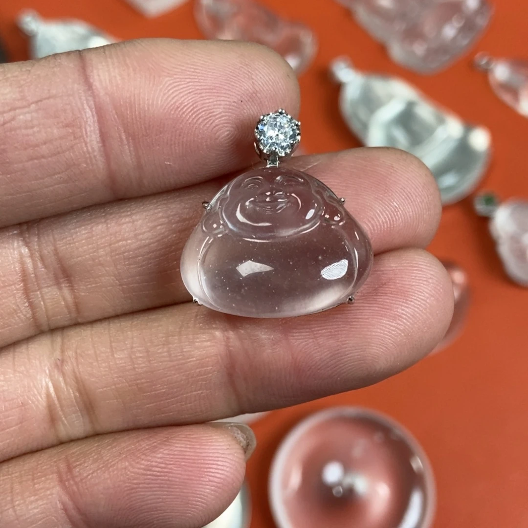 石英质玉银S925镶嵌颈饰