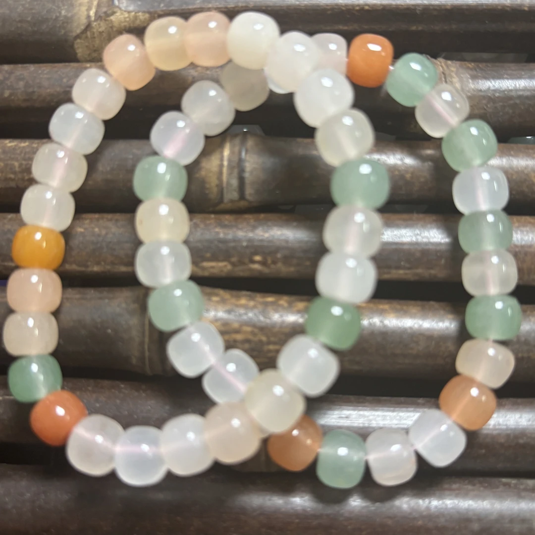 天然新疆金丝玉高冰多宝手串 老型珠 百搭时尚 多样性发一件