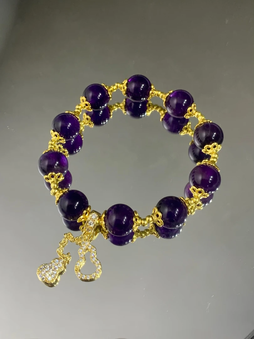 合金手链 女款气质时尚单圈显白大气女士紫色轻奢百搭精美精致