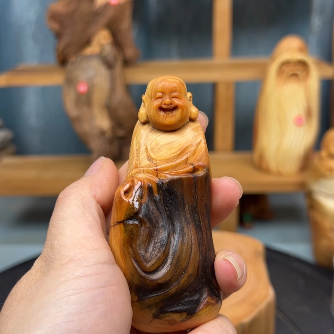 木周崖柏木摆件手把件