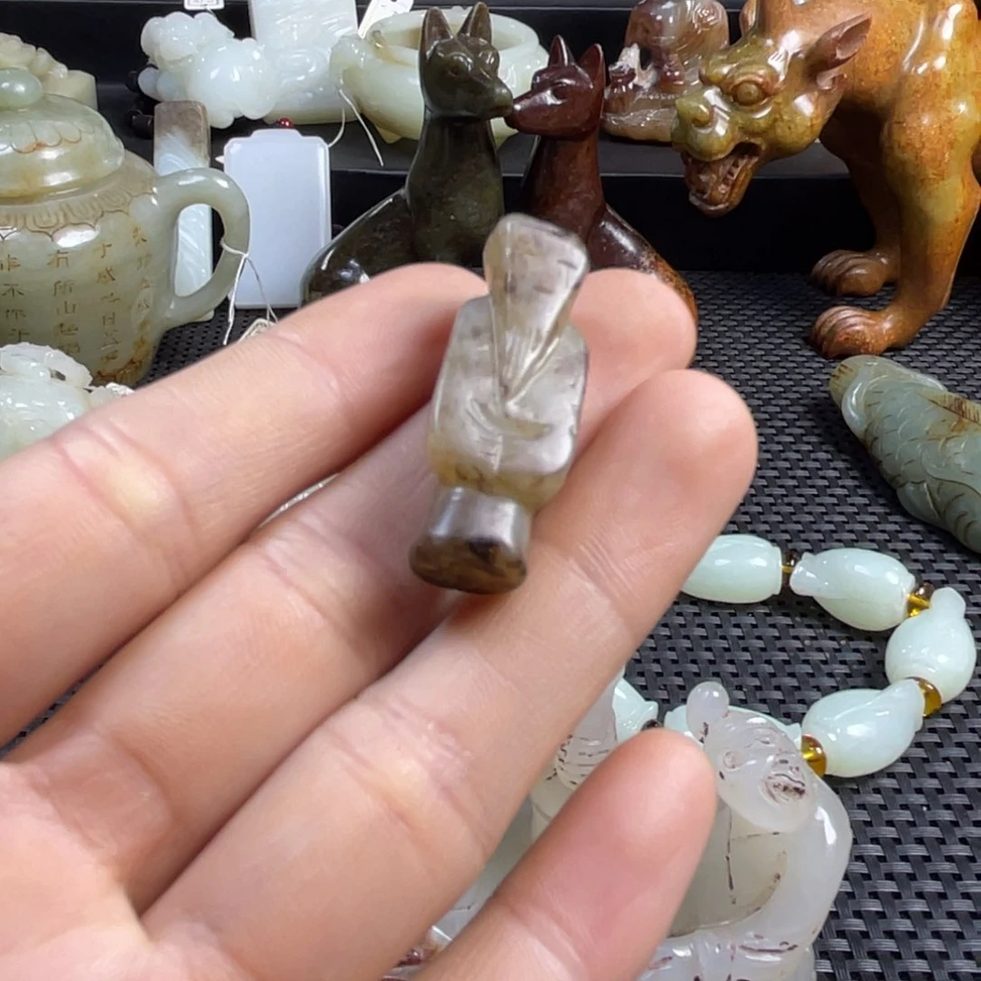 和田玉未镶嵌挂件大*