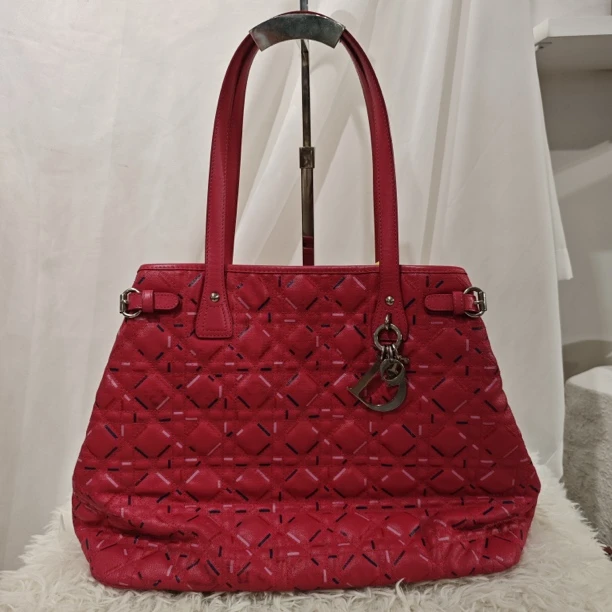 90新 DIOR/迪奥 Dior迪奥菱格托特包手包单肩手拎包奢侈帆布1476
