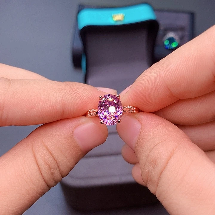 蓝宝石戒指银S925镶嵌